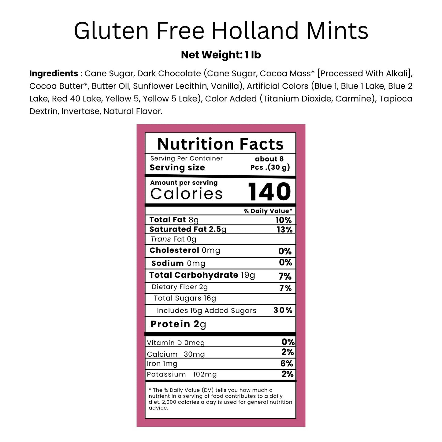 Andy Anand Gluten-Free Holland Mints, 1 lb – Belgian Dark Chocolate with Pure Peppermint Oil, Keto-Friendly, Birthday & Holiday Gourmet Gift