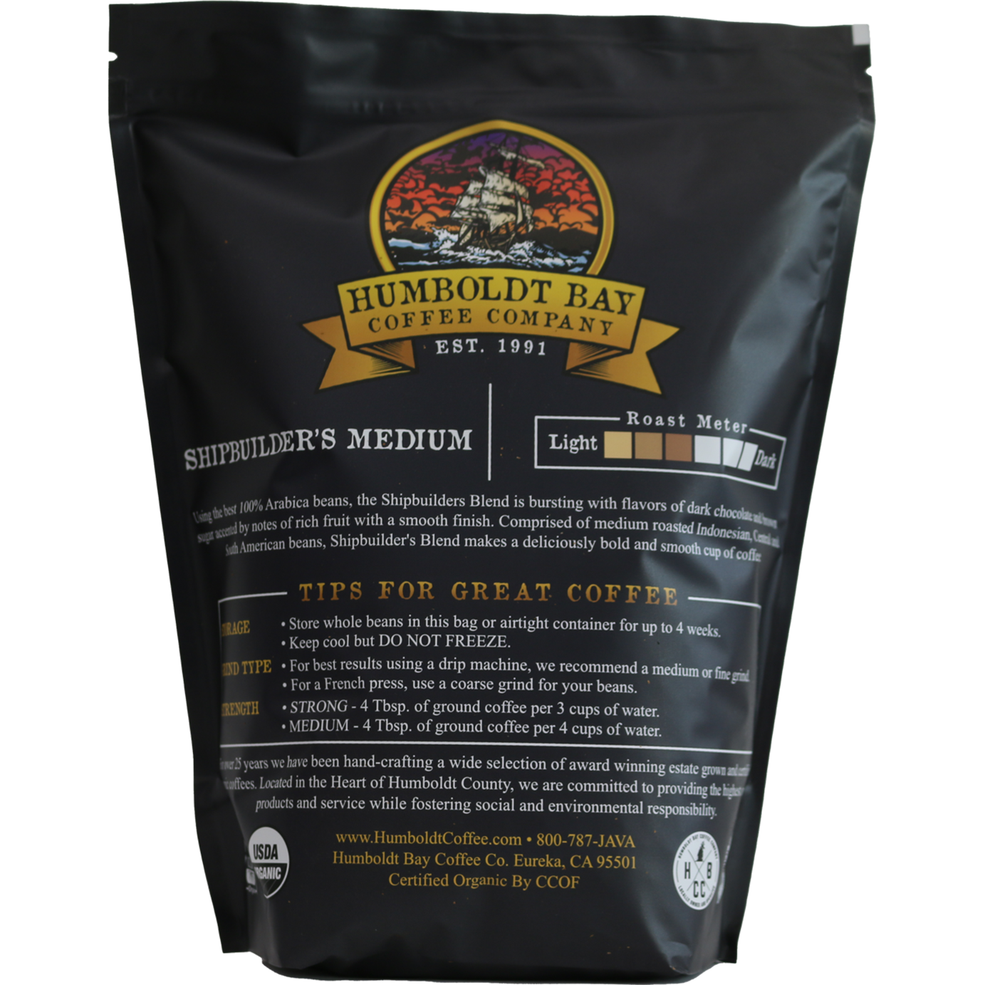 Organic Shipbuilder's Medium Roast Coffee 2lbs