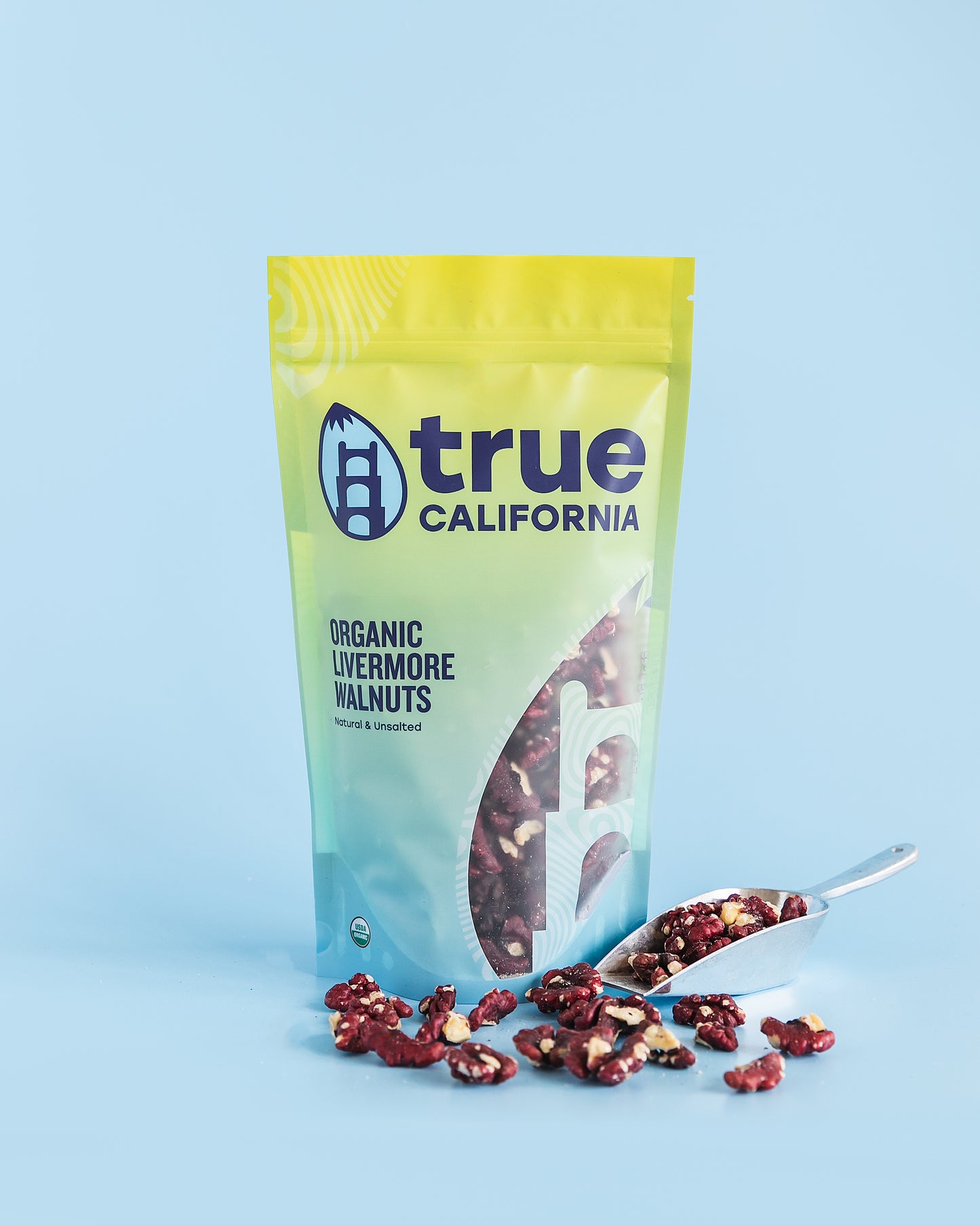 True California Organic Livermore Red Walnuts Shelled Raw Natural and Unsalted
