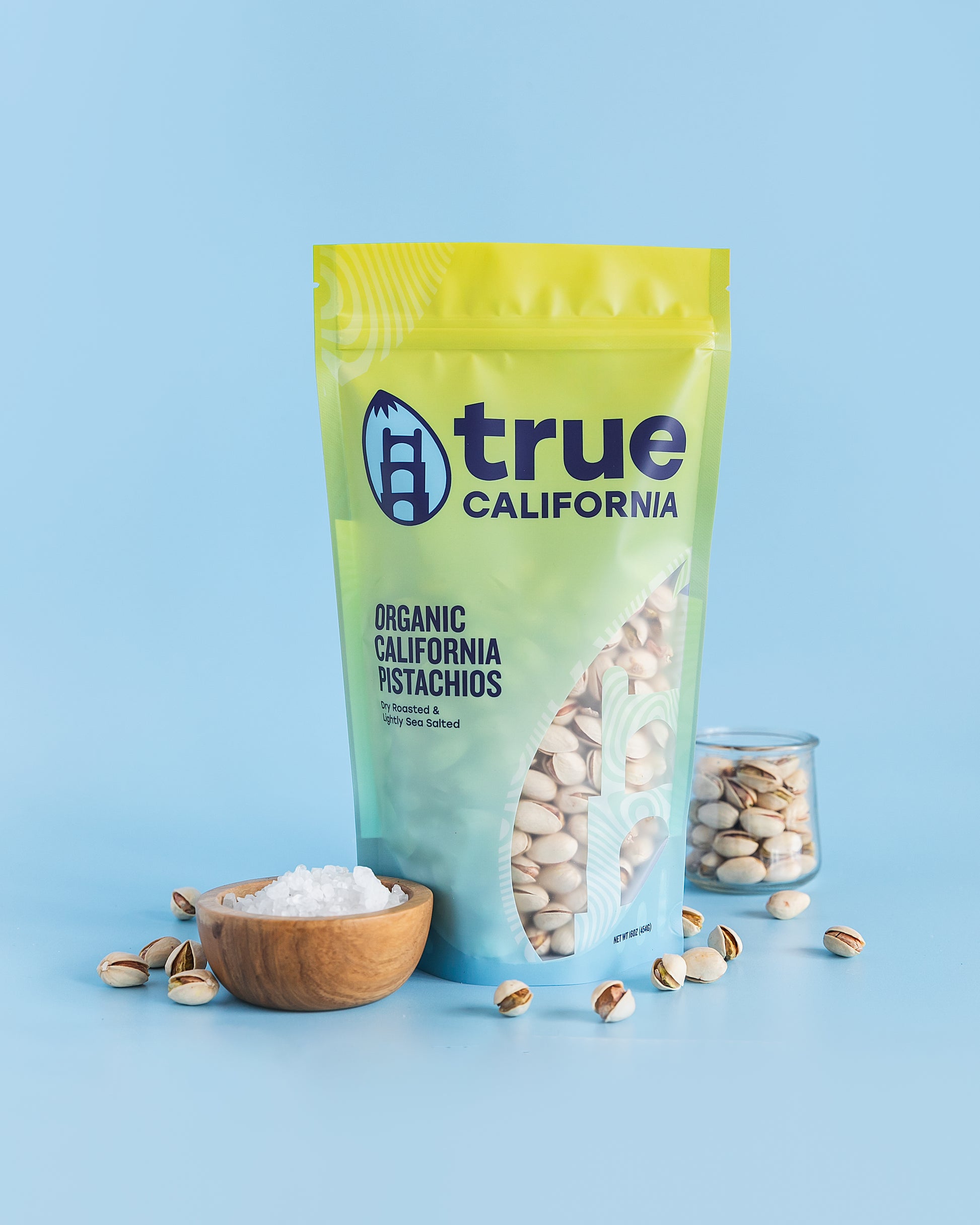 True California Organic Pistachios Dry Roasted and Lightly Sea Salted