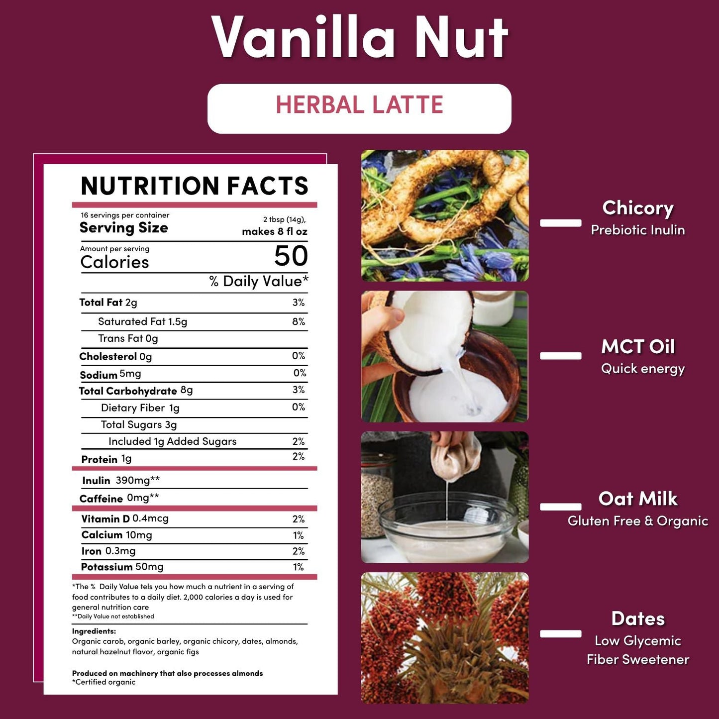 Instant Vanilla Nut Herbal Latte