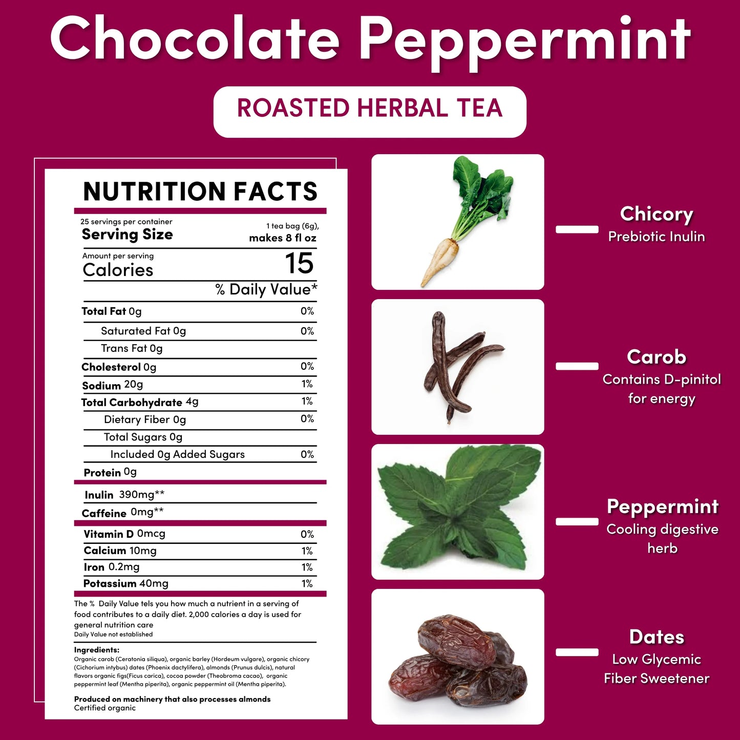 Chocolate Peppermint Roasted Herbal Tea