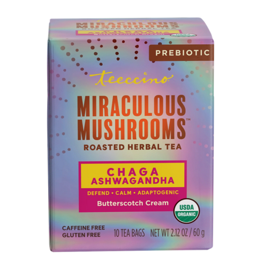 Chaga Ashwagandha Butterscotch Cream Mushroom Herbal Tea