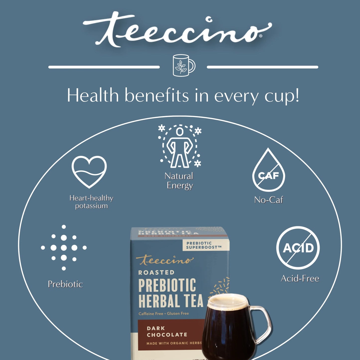 Dark Chocolate Prebiotic SuperBoost Herbal Tea