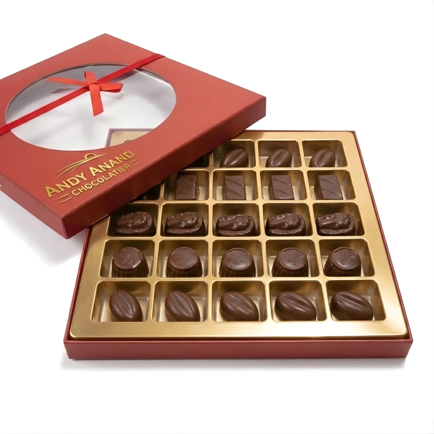 Andy Anand Luxurious Dark Chocolate Truffles Gift Box, 24 pc – Handmade Gourmet Assorted Flavors, Perfect for Indulgence, Birthday & Holiday