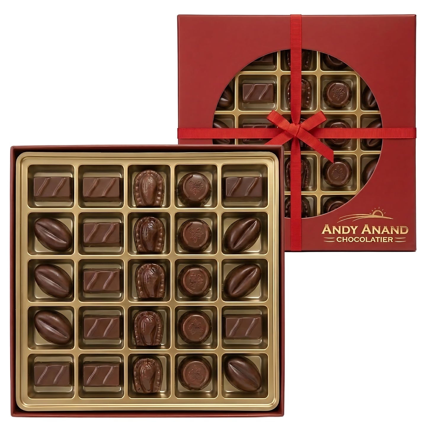 Andy Anand Luxurious Dark Chocolate Truffles Gift Box, 24 pc – Handmade Gourmet Assorted Flavors, Perfect for Indulgence, Birthday & Holiday