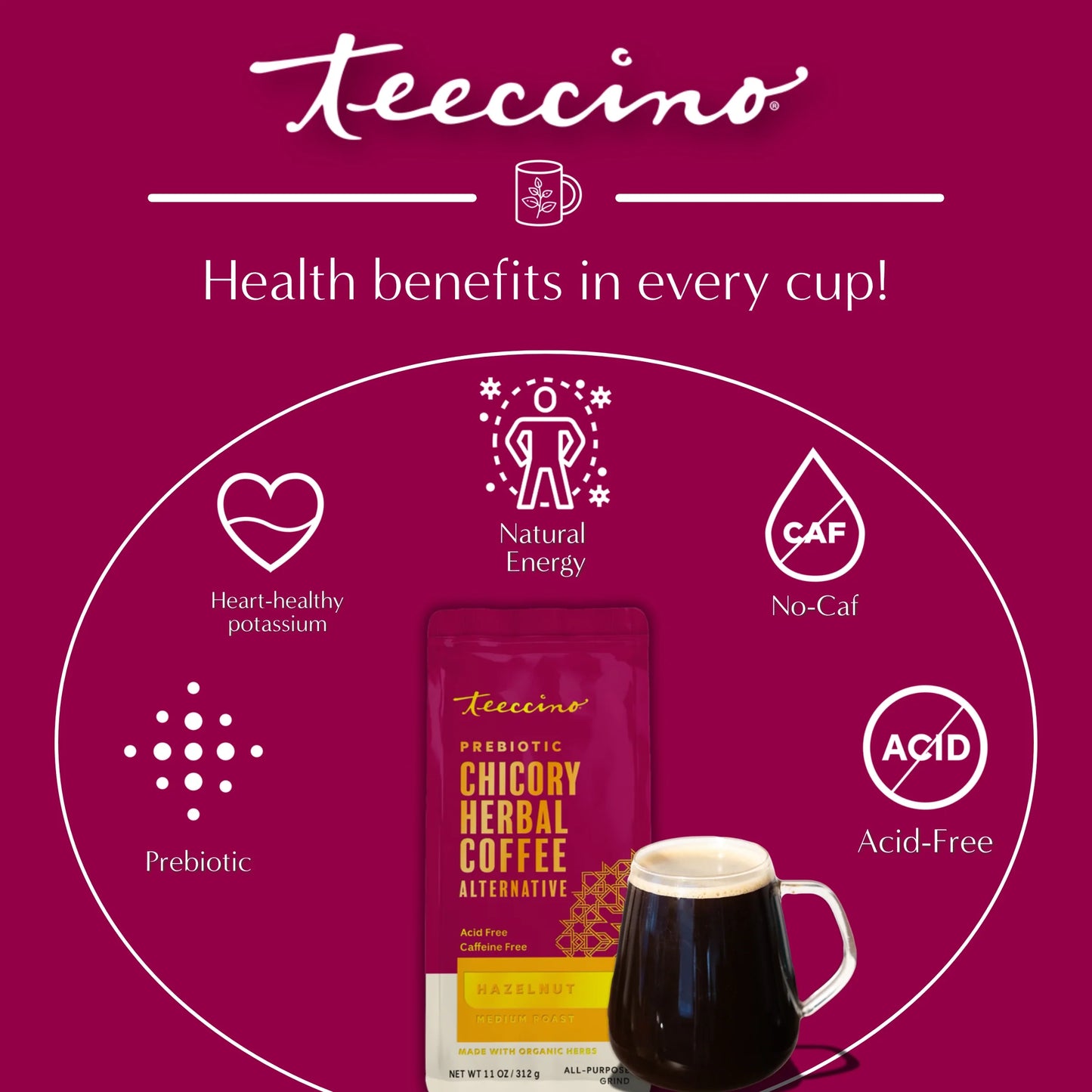 Hazelnut Chicory Herbal Coffee