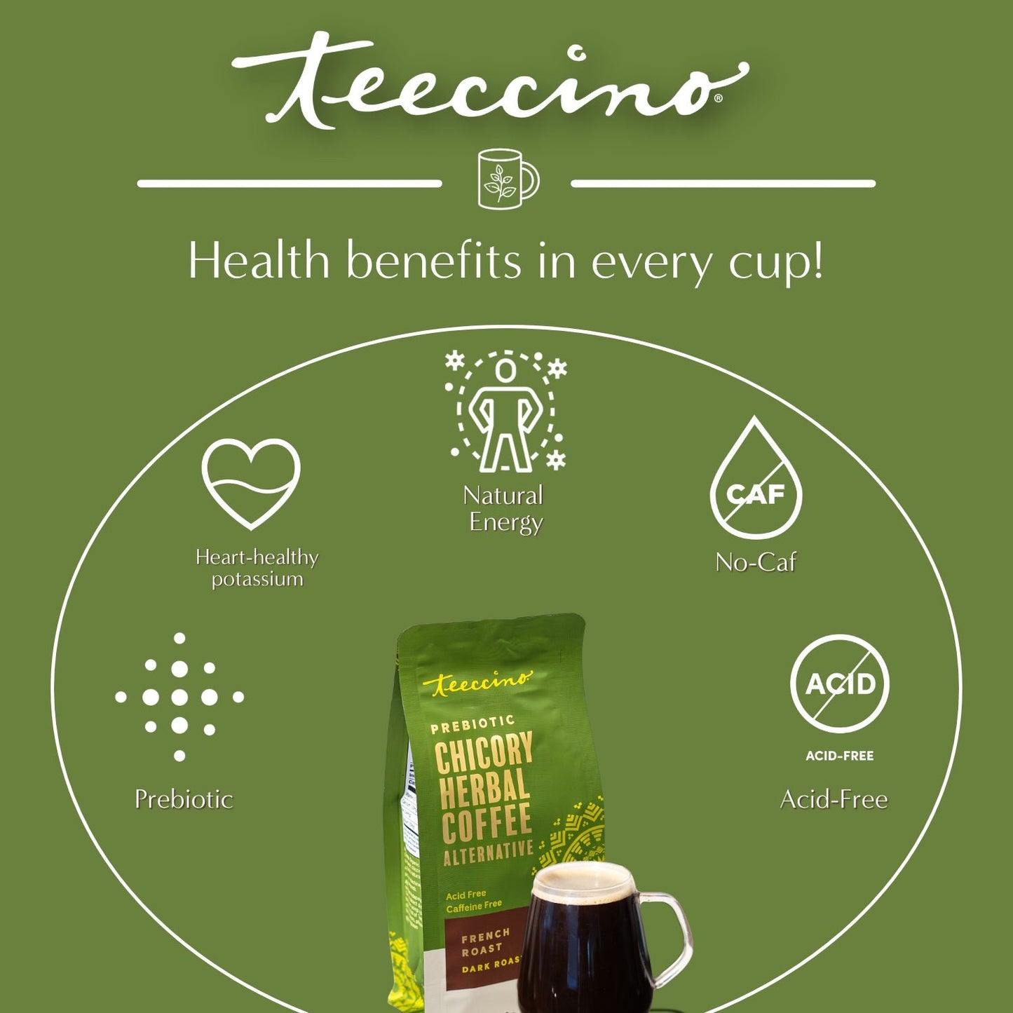 French Roast Chicory Herbal Coffee