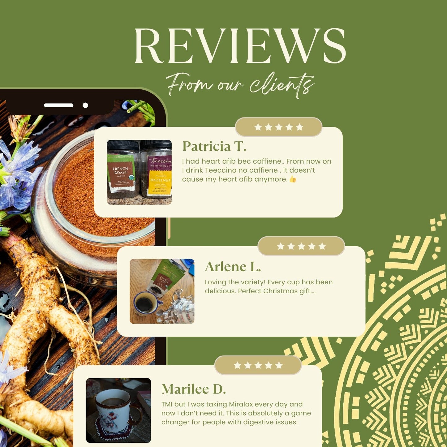 French Roast Chicory Herbal Coffee
