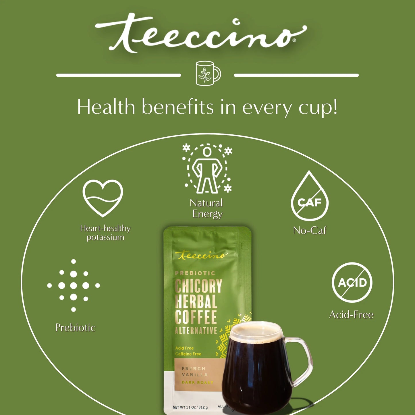 French Vanilla Chicory Herbal Coffee