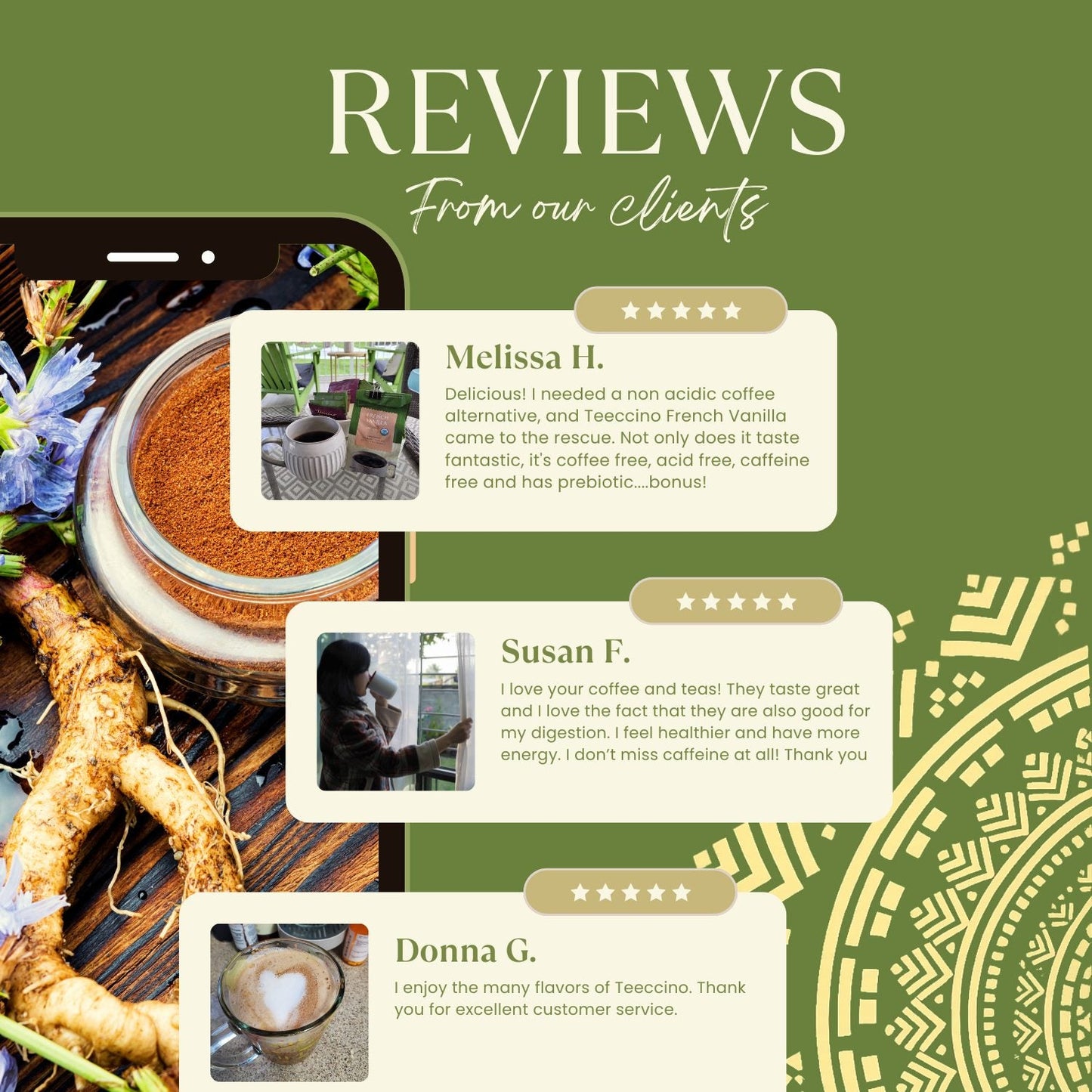 French Vanilla Chicory Herbal Coffee
