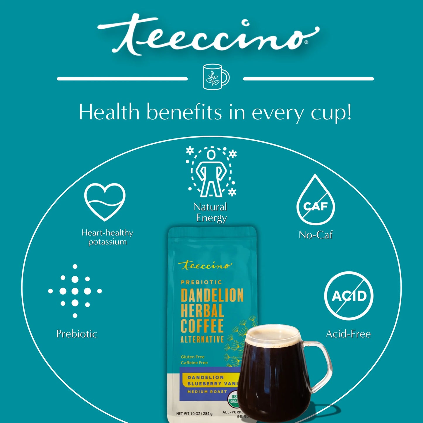 Blueberry Vanilla Chicory Herbal Coffee