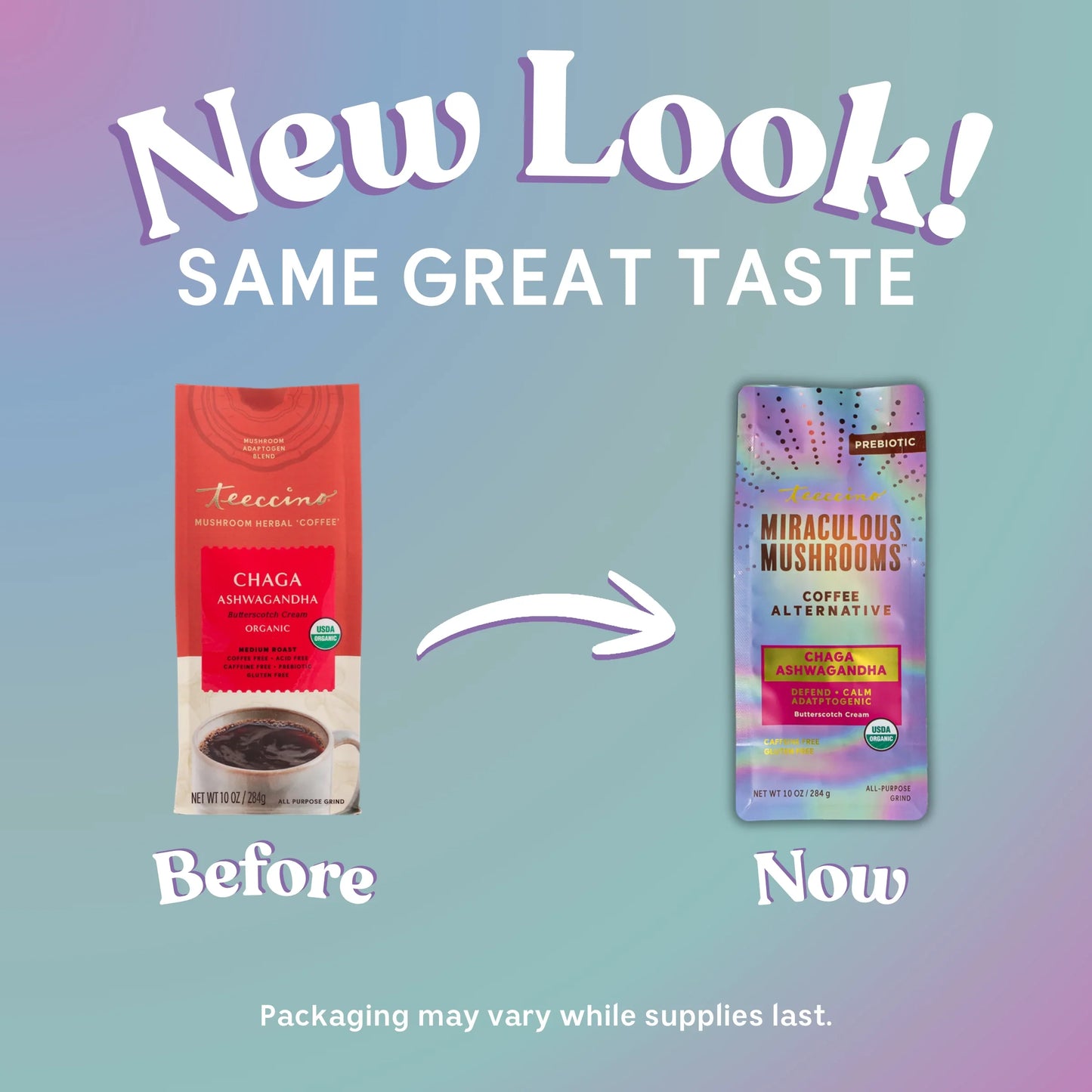 Chaga Ashwagandha Butterscotch Cream Mushroom Herbal Coffee