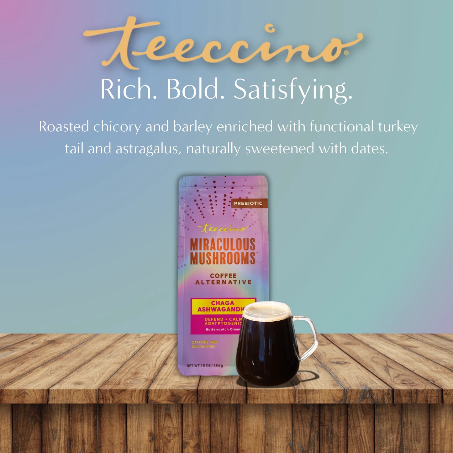Chaga Ashwagandha Butterscotch Cream Mushroom Herbal Coffee
