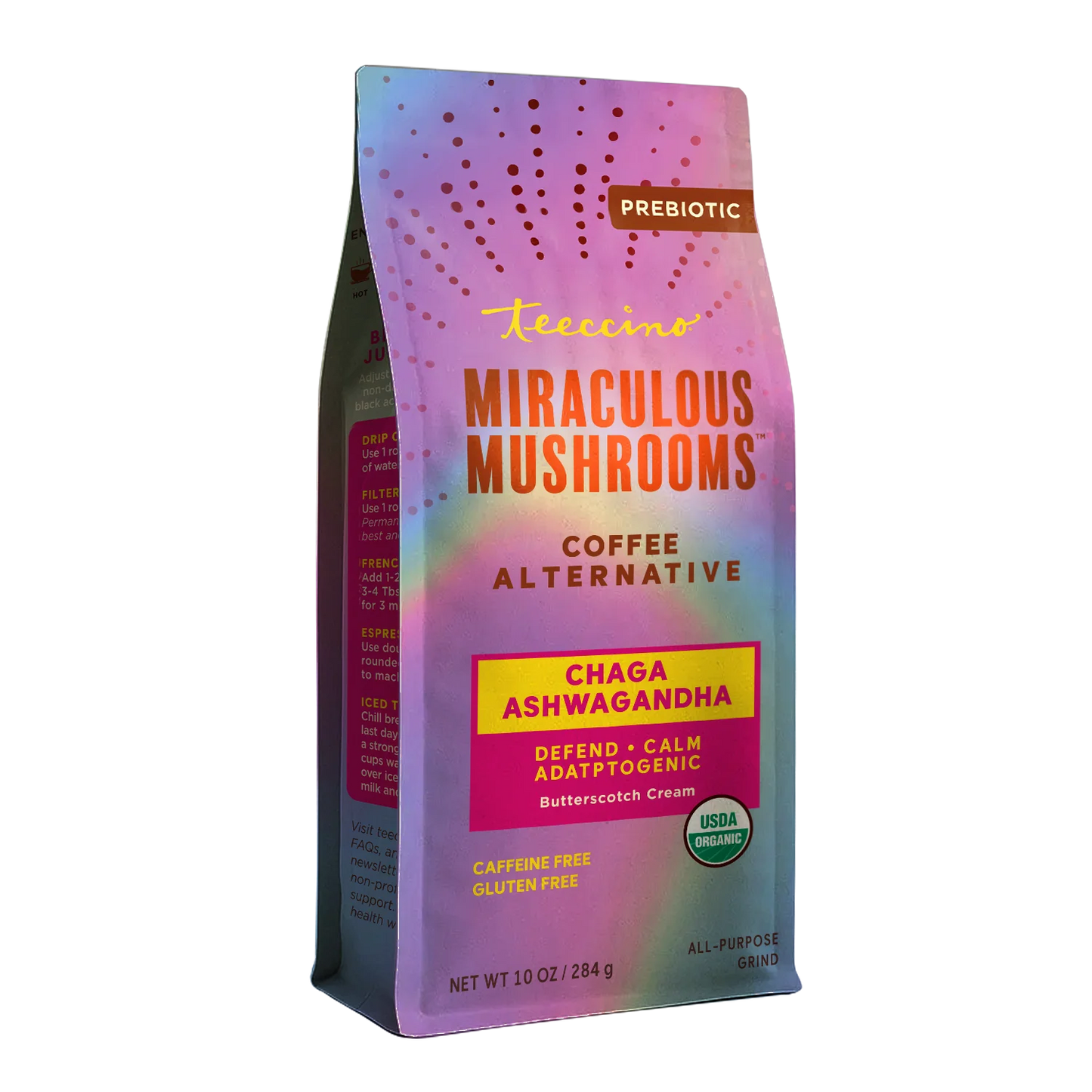 Chaga Ashwagandha Butterscotch Cream Mushroom Herbal Coffee
