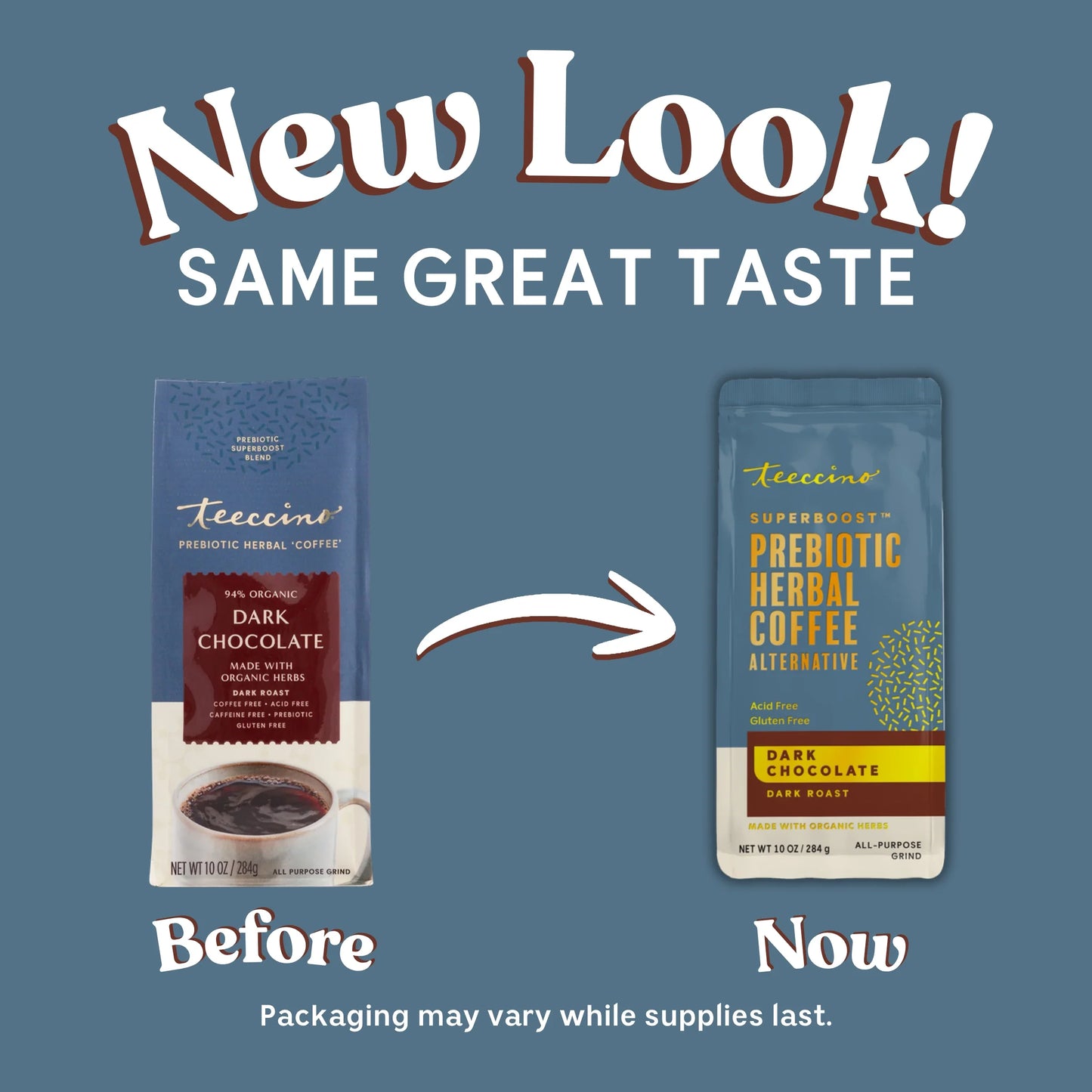 Dark Chocolate Prebiotic SuperBoost Herbal Coffee