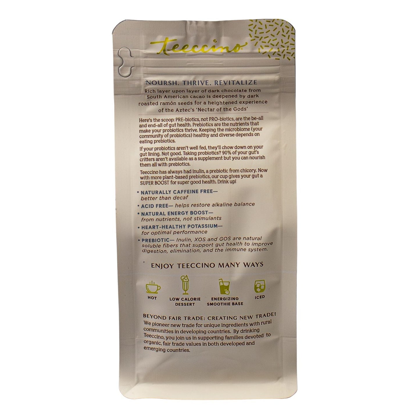 Dark Chocolate Prebiotic SuperBoost Herbal Coffee