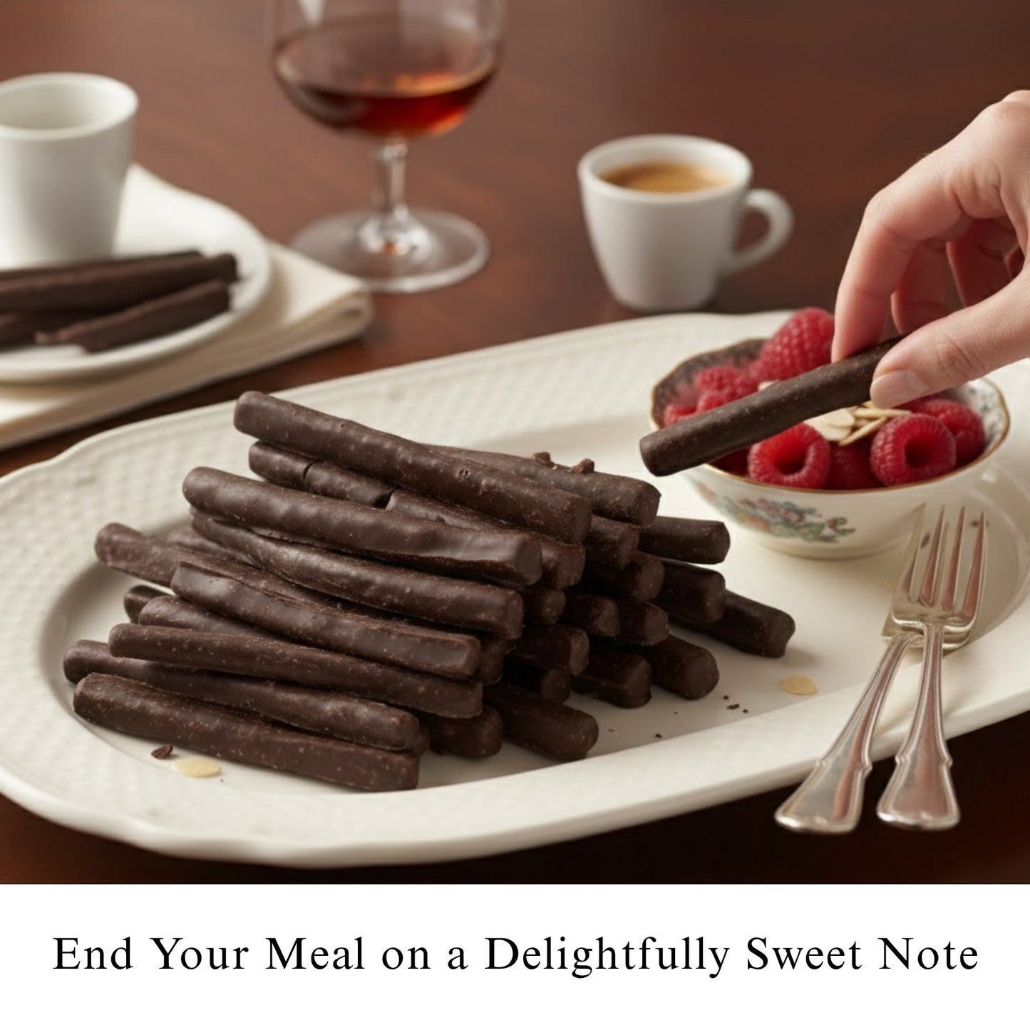 Andy Anand 60% Dark Chocolate Cherry Peel, Vegan, Gluten-Free, 1 lb Gift Box (Approx. 105 Hand-Dipped Pieces) – Premium Italian Gourmet Treat