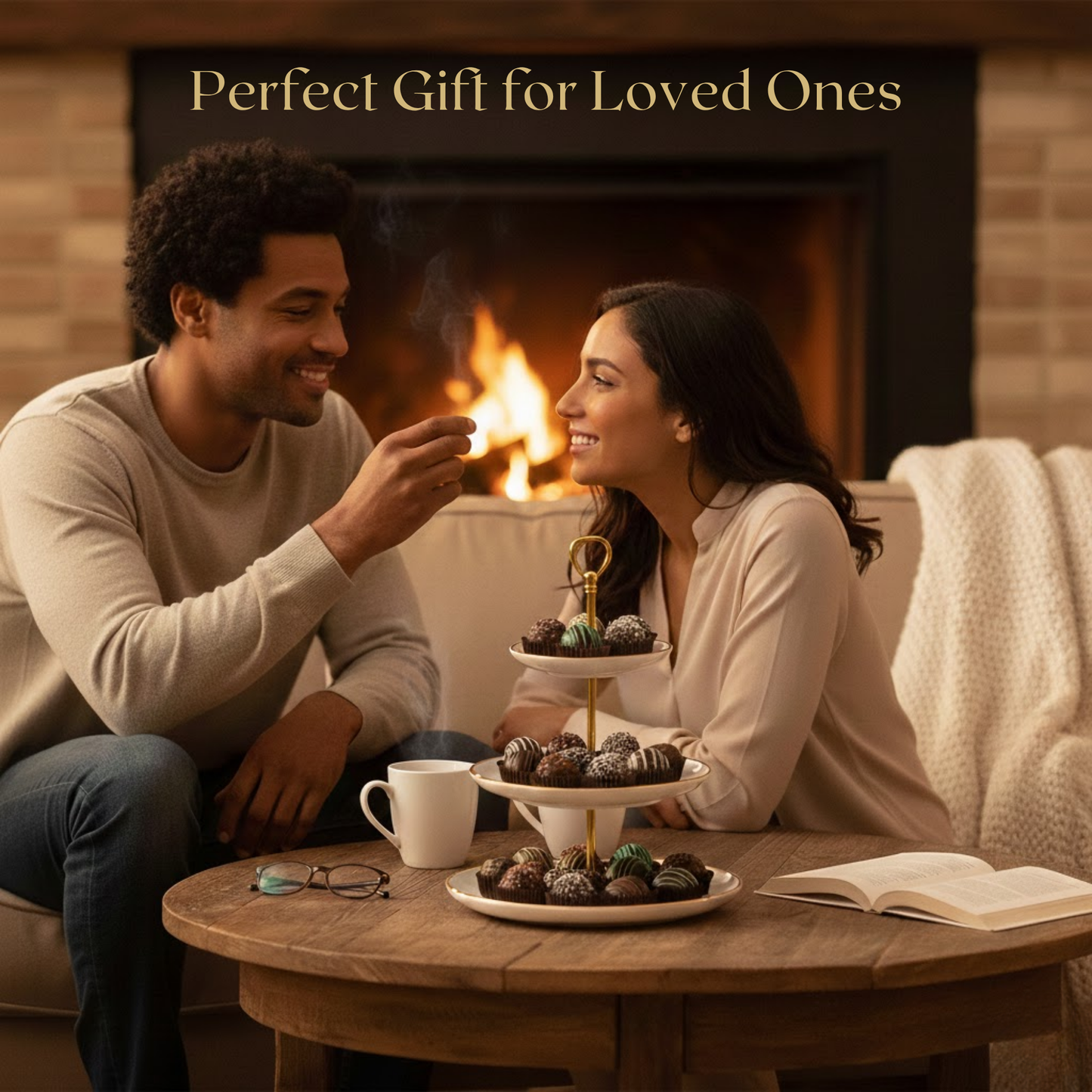 Andy Anand Gluten-Free Belgian Dark Chocolate Truffles, 16 pc, 8 oz – Champagne, Rum, Amaretto & Black Forest, Birthday & Holiday Gift