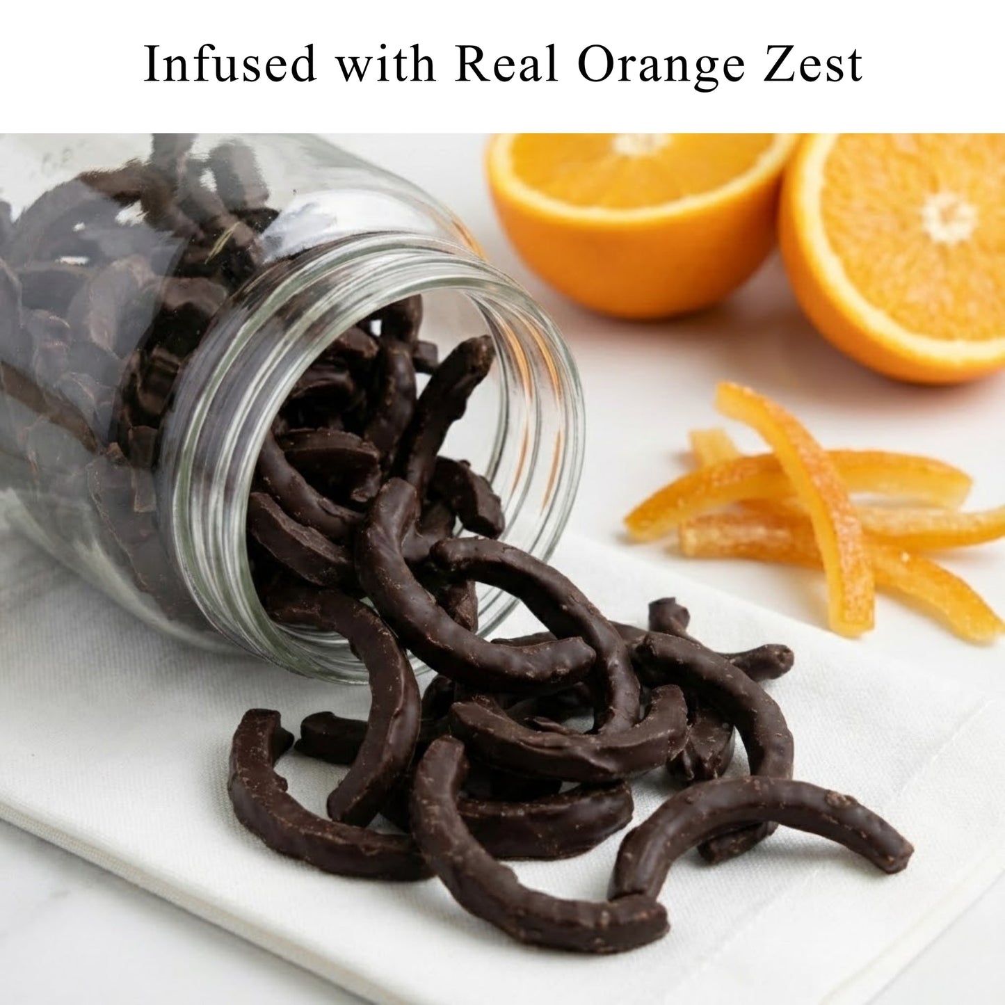 Andy Anand Dark Chocolate Covered Orange Peel Bars, 24 pc, 1 lb – Real Candied Orange Zest, Belgian Chocolate, Birthday & Holiday Gift Box