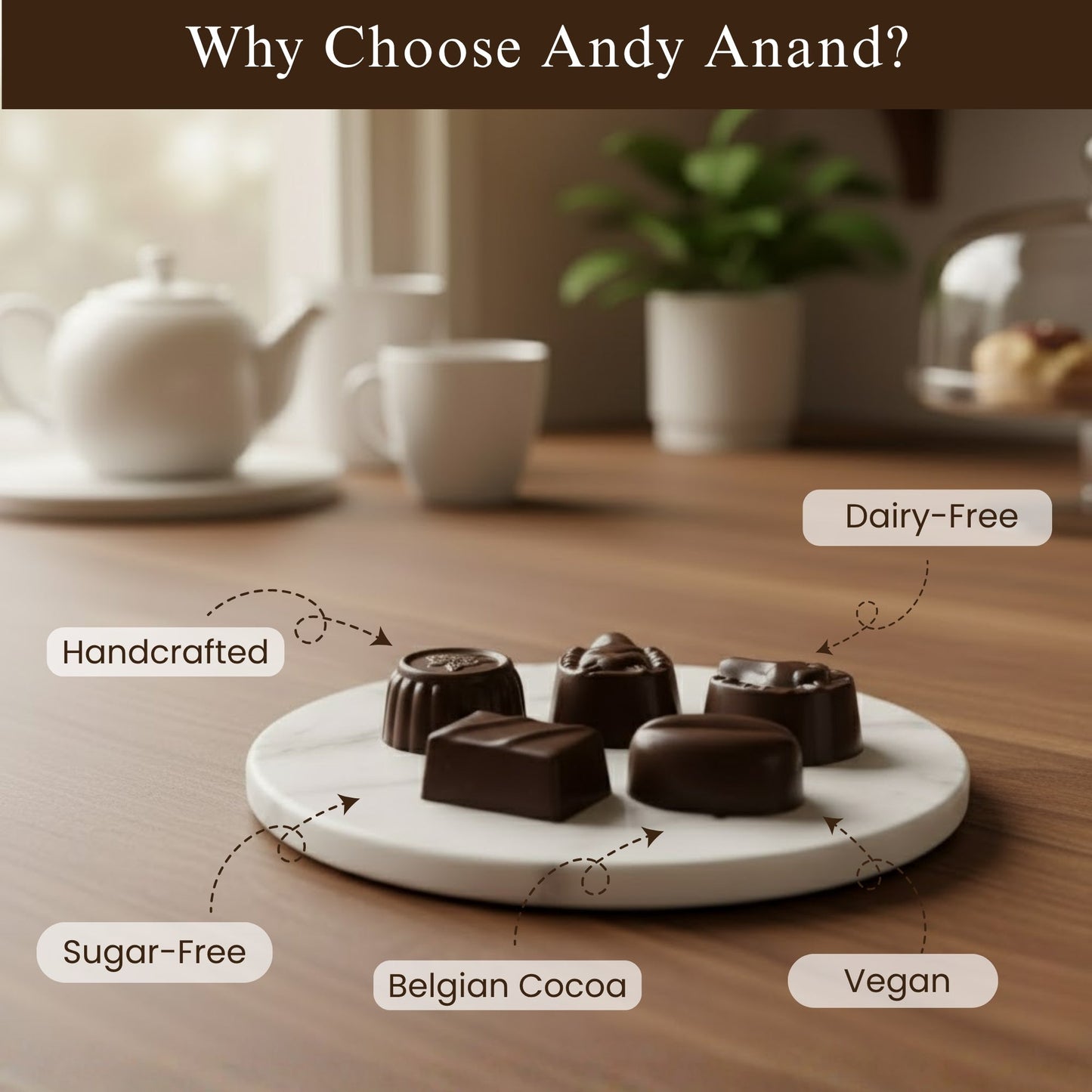 Andy Anand Luxurious Dark Chocolate Truffles Gift Box, 24 pc – Handmade Gourmet Assorted Flavors, Perfect for Indulgence, Birthday & Holiday