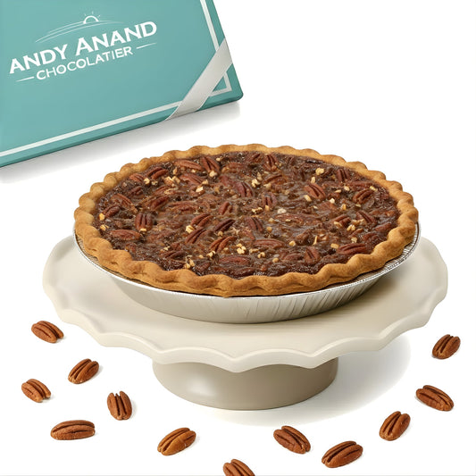 Andy Anand Sugar-Free Dark Chocolate Pecan Pie, 2 lb – Keto & Diabetic-Friendly, Real Toasted Pecans, Flaky Crust, Birthday & Holiday Gift