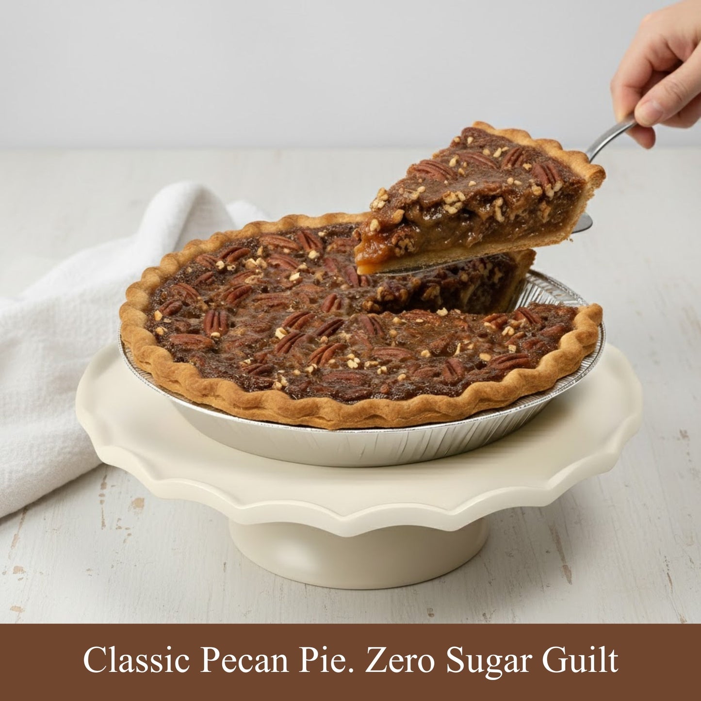 Andy Anand Sugar-Free Dark Chocolate Pecan Pie, 2 lb – Keto & Diabetic-Friendly, Real Toasted Pecans, Flaky Crust, Birthday & Holiday Gift