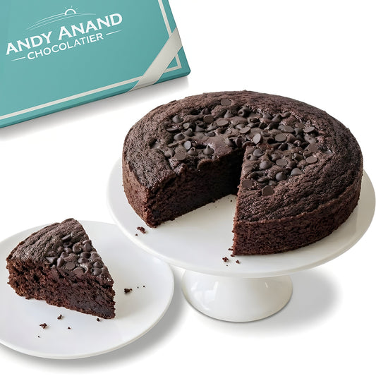 Andy Anand Sugar-Free Gluten-Free Dark Chocolate Cake, 9-Inch, 2.9 lb – Keto & Diabetic-Friendly, Birthday & Holiday Gift