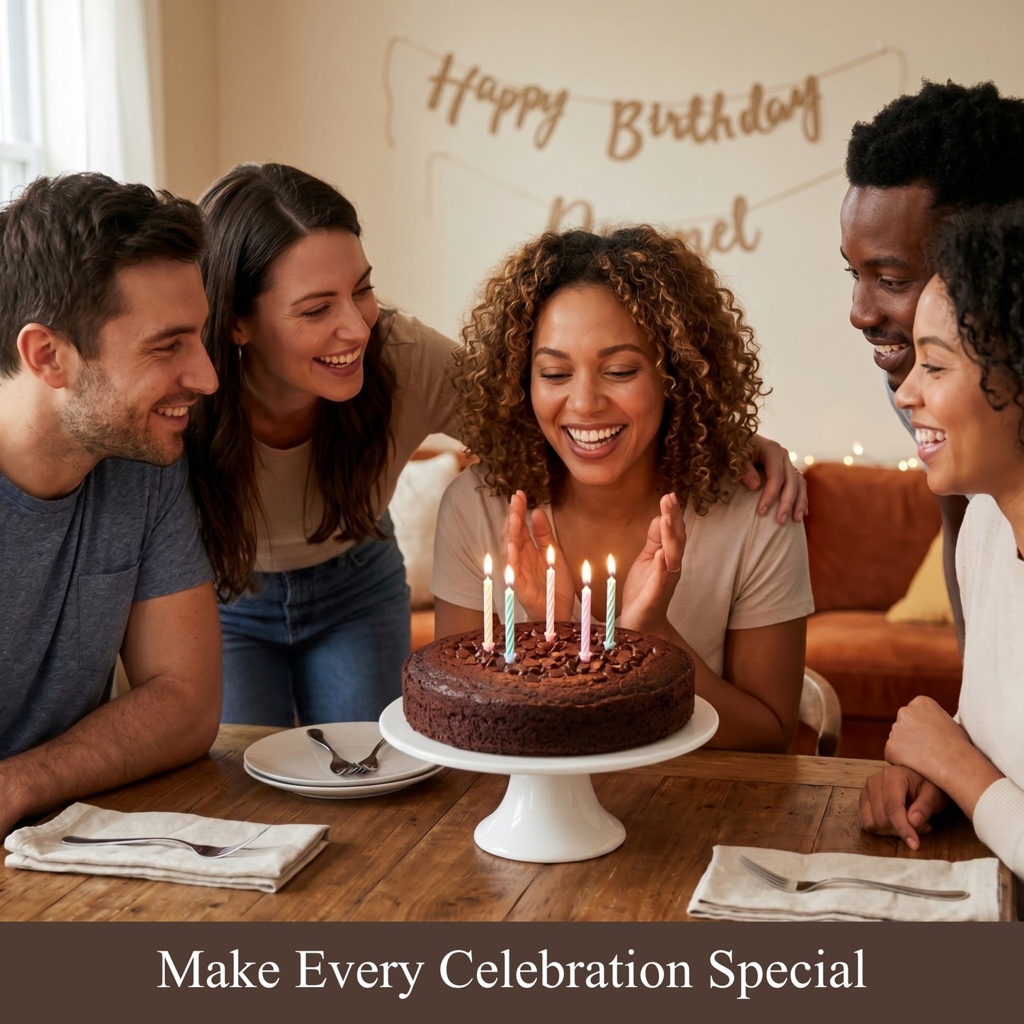 Andy Anand Sugar-Free Dark Chocolate Chip Cake, 9-Inch, 2.8 lb – Diabetic-Friendly, No Preservatives, Gourmet Perfectly Boxed Birthday Gift