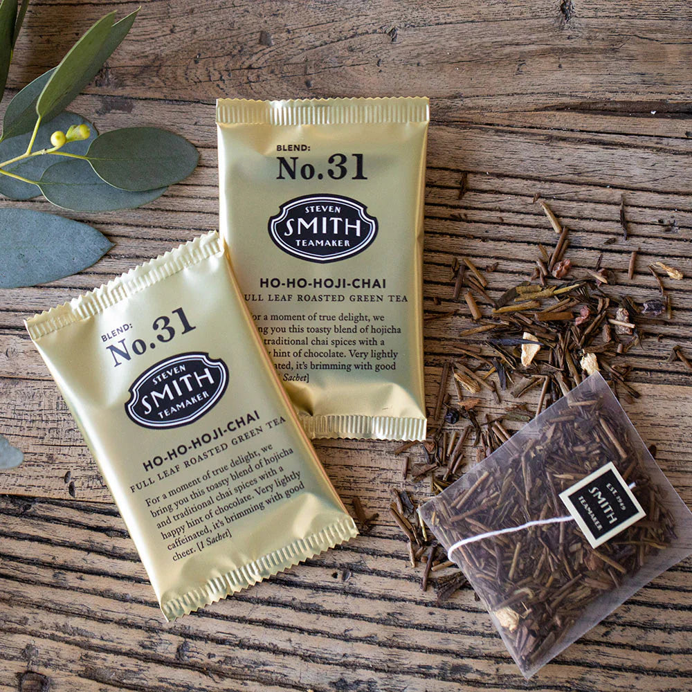 SMITH TEAMAKER - HO-HO-HOJI-CHAI SEASONAL GREEN TEA BLEND NO. 31 (100 CT SACHETS)