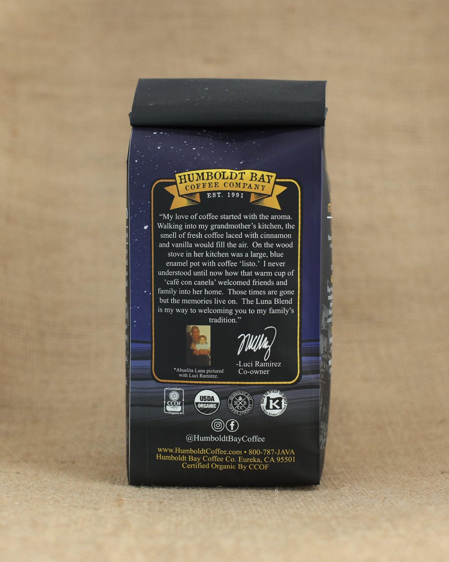 Organic Luna Blend Cafe con canela
