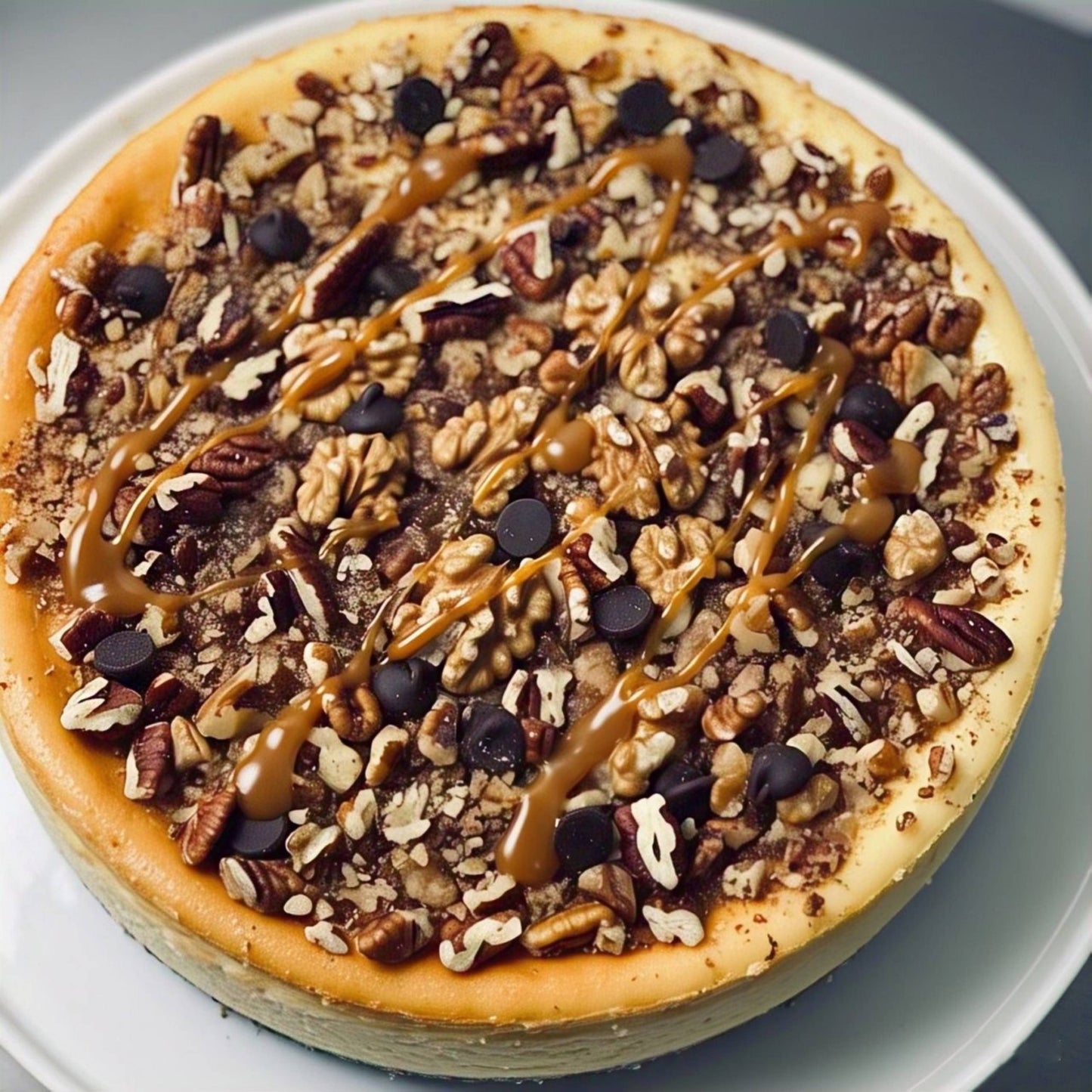 Andy Anand Sugar-Free Turtle Cheesecake, 9-Inch, 2 lb – Caramel, Pecans & Dark Chocolate, Diabetic-Friendly, California Cream Cheese Gift