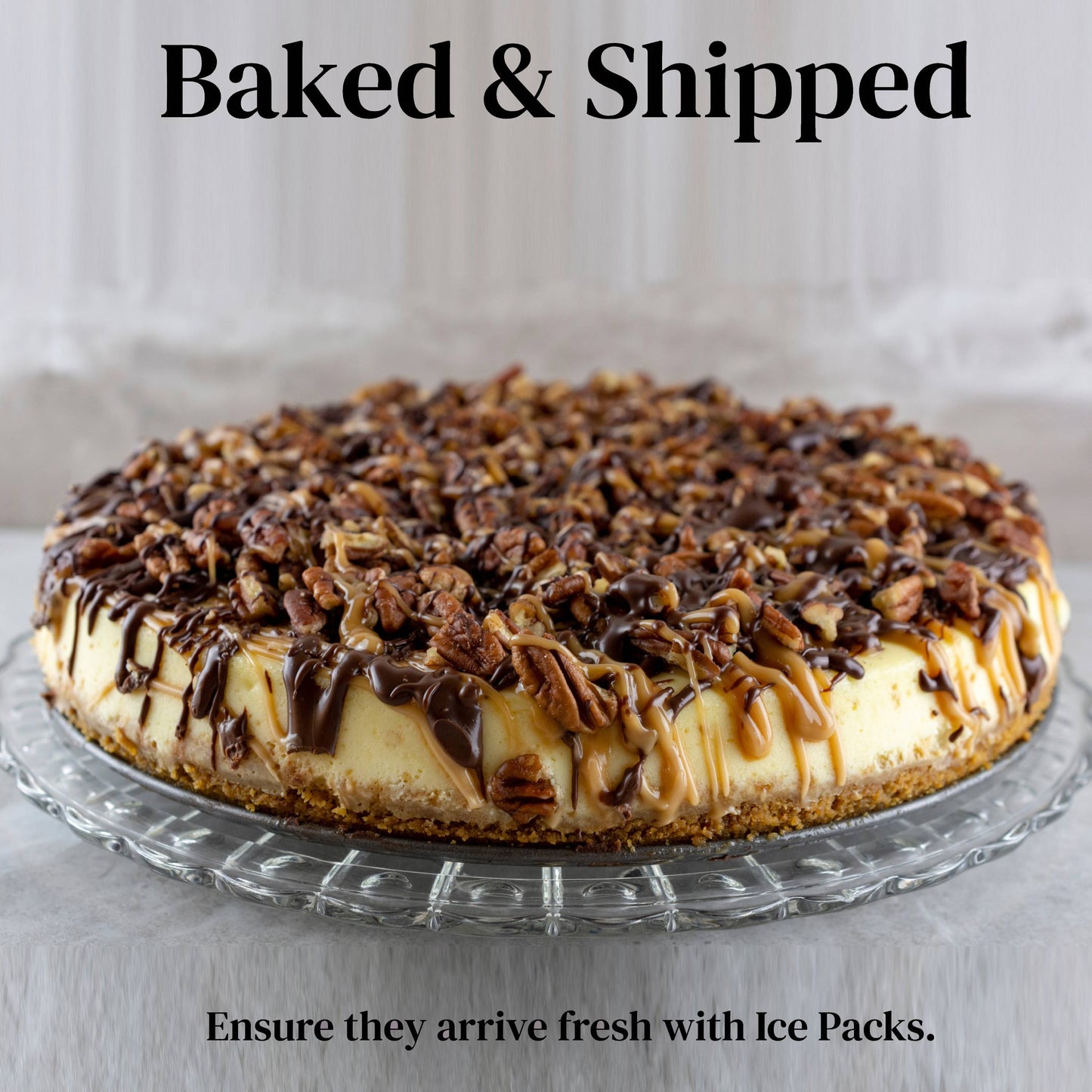Andy Anand Sugar-Free Turtle Cheesecake, 9-Inch, 2 lb – Caramel, Pecans & Dark Chocolate, Diabetic-Friendly, California Cream Cheese Gift