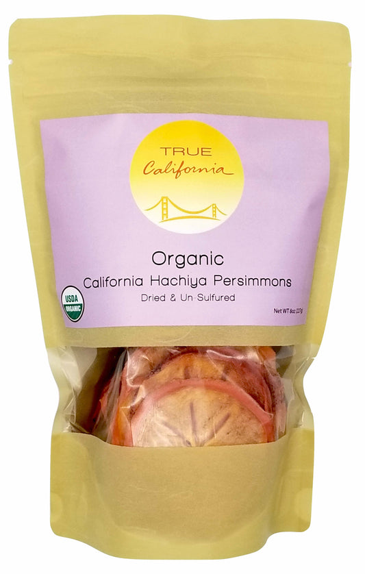 True California Organic Dried Hachiya Persimmons in an 8oz package