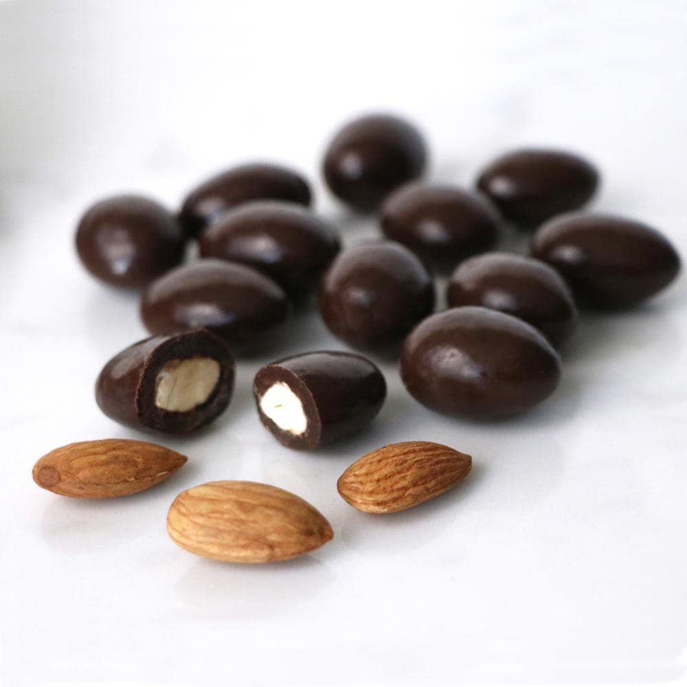 Andy Anand Sugar-Free Vegan Dark Chocolate Almonds, 1 lb – Plant-Based, Gluten-Free, Keto & Diabetic-Friendly, No Added Sugar Birthday Gift