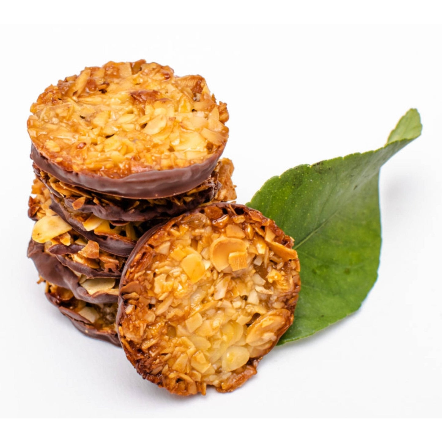 Andy Anand Dark Chocolate Florentine Biscuit Cookies, Orange & Almond, 24 pc – Imported from France, Gourmet Birthday & Holiday Gift Box