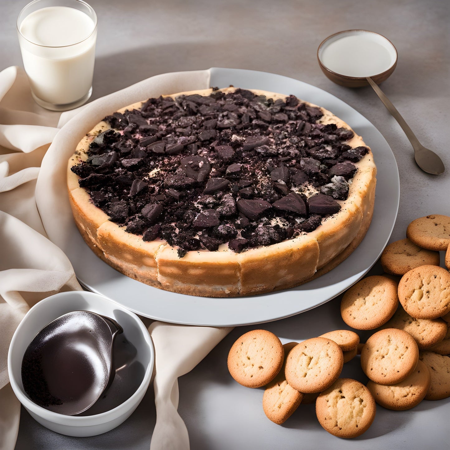 Andy Anand Sugar-Free Dark Chocolate Chip Cheesecake, 9-Inch, 2 lb – Diabetic-Friendly, California Cream Cheese, No Preservatives Gift Box