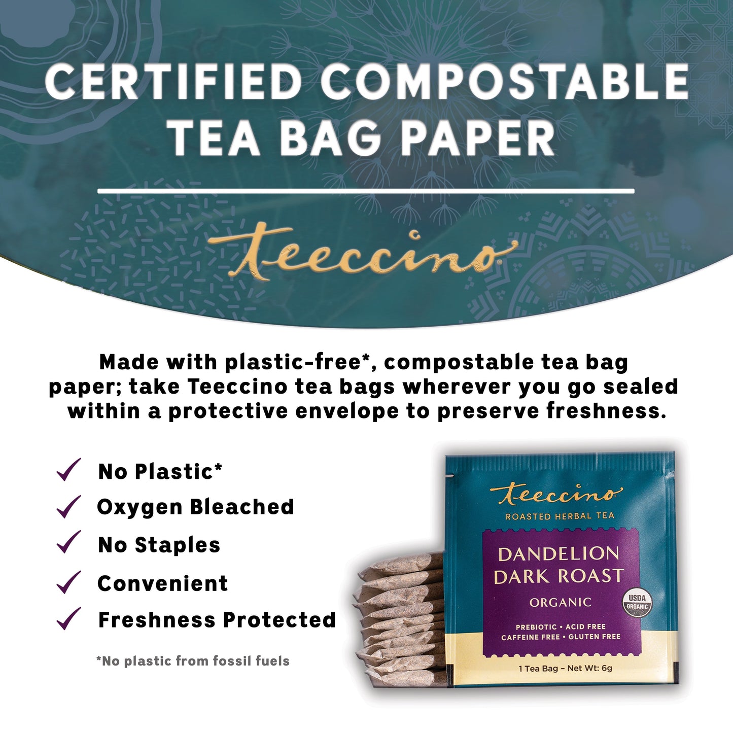 Dandelion Dark Roast Roasted Herbal Tea