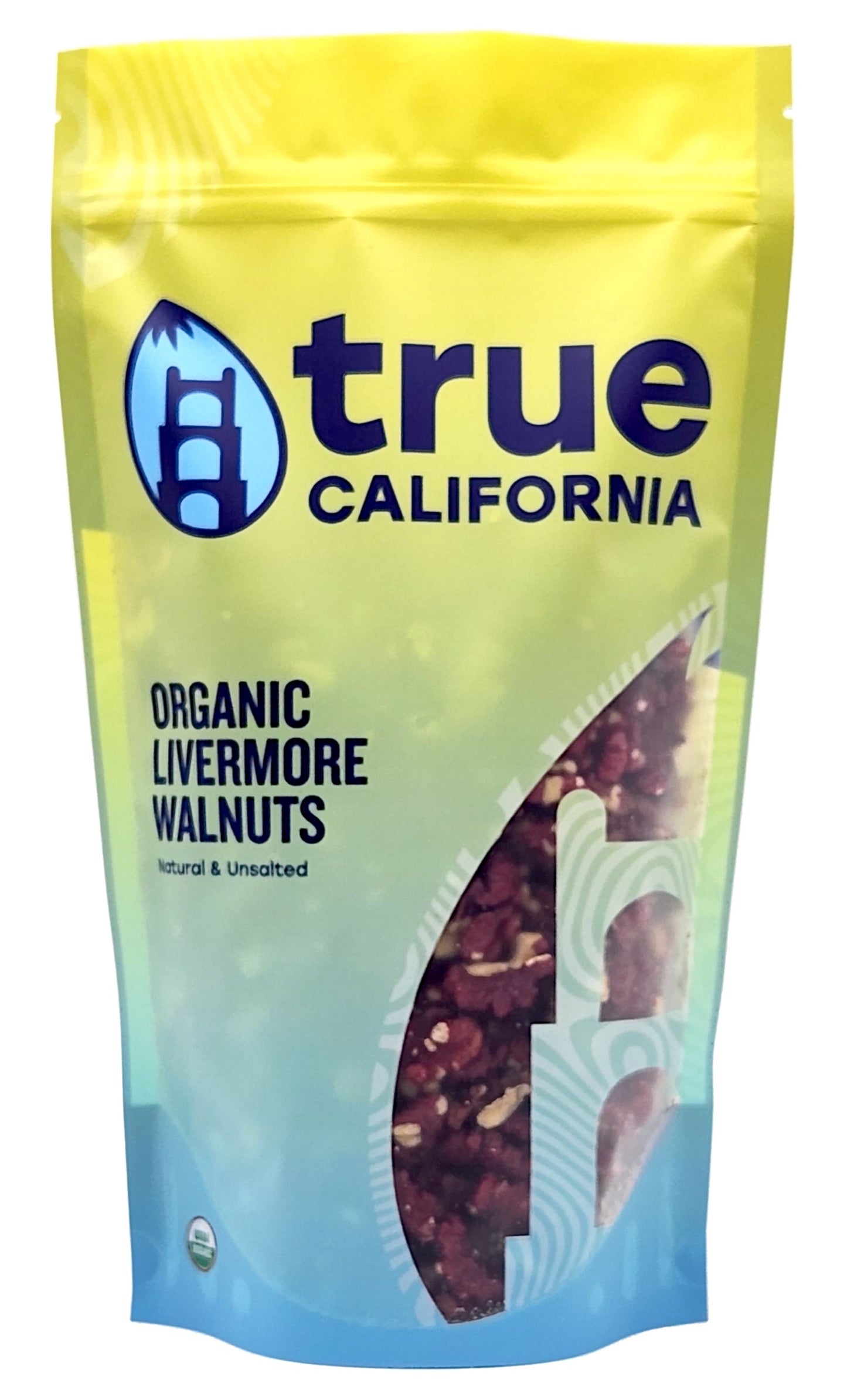True California Organic Livermore Red Walnuts in an 1LB package